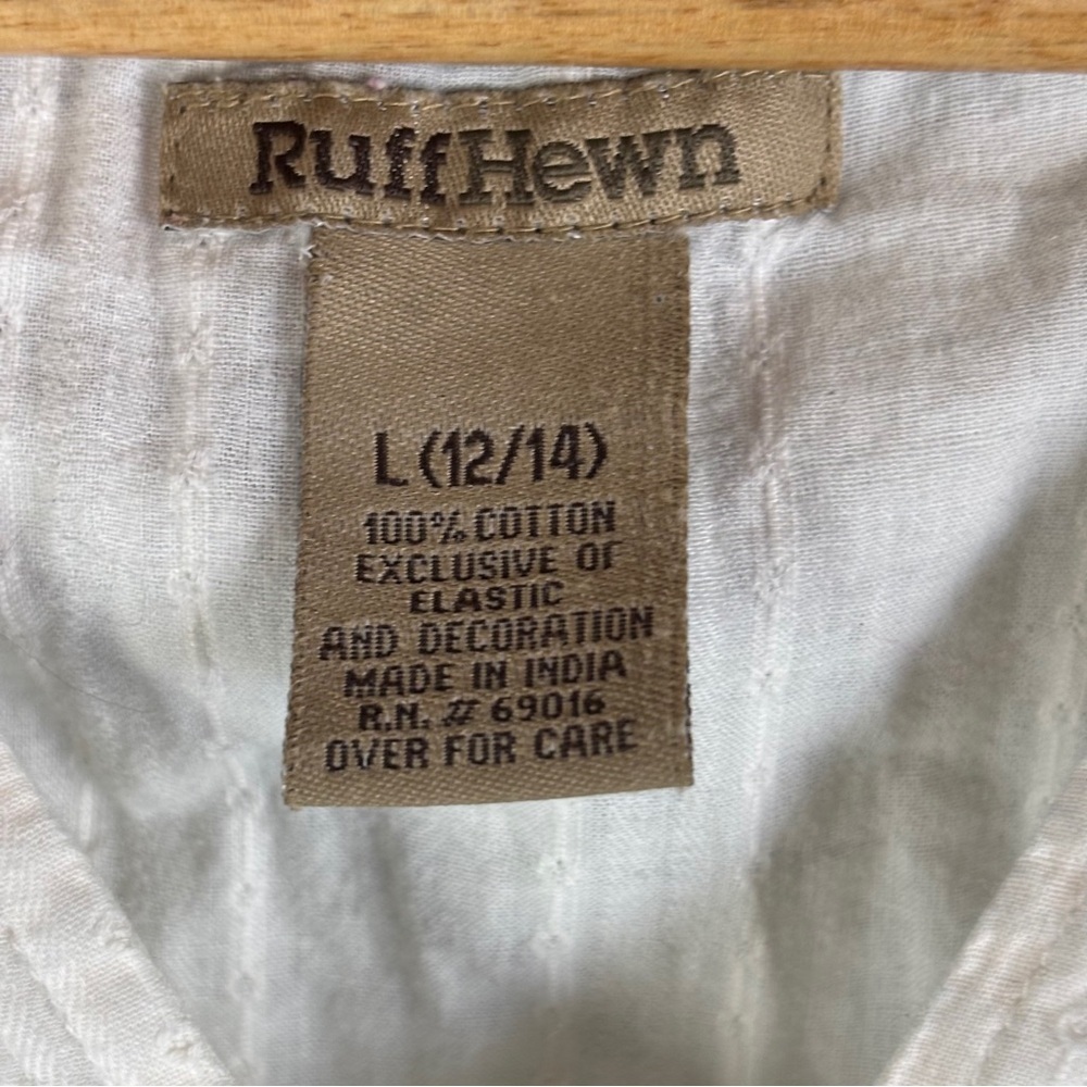 Ruff Hewn White Hooded Short Sleeve Swim cover-up in L - Picture 3 of 8